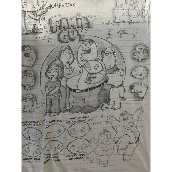 Liquid Blue Family Guy Mens Small Peter Stewie Graphic White Tee Shirt - Picture 2 of 5